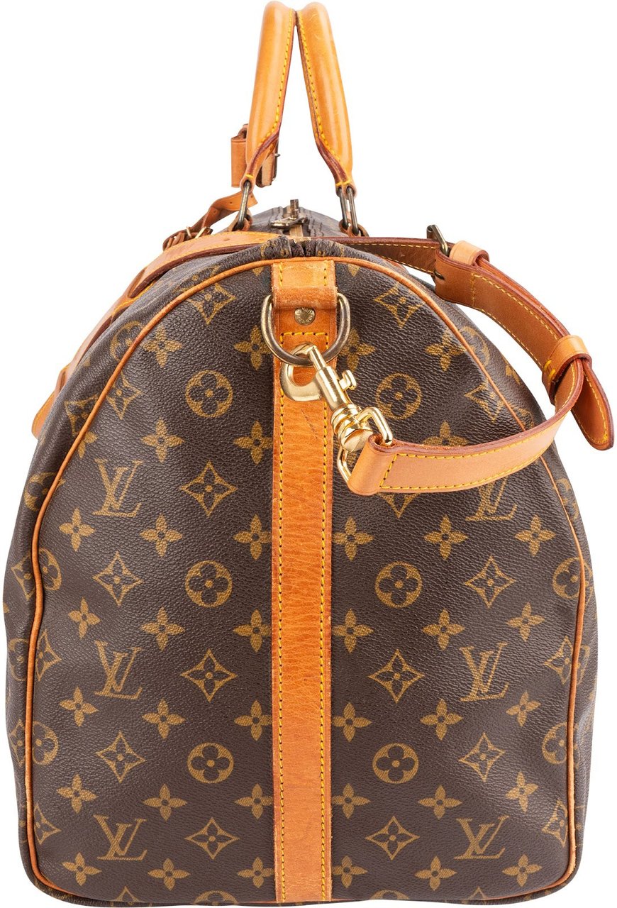 Louis Vuitton Louis Vuitton Monogram Canvas Keepall 55 Bandoulière Travel Bag Bruin