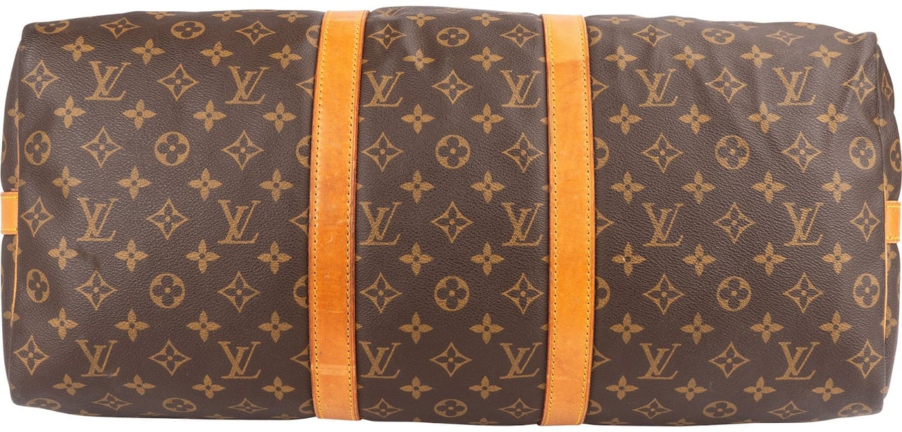Louis Vuitton Monogram Canvas Keepall 50 Bandoulière Travel Bag Bruin