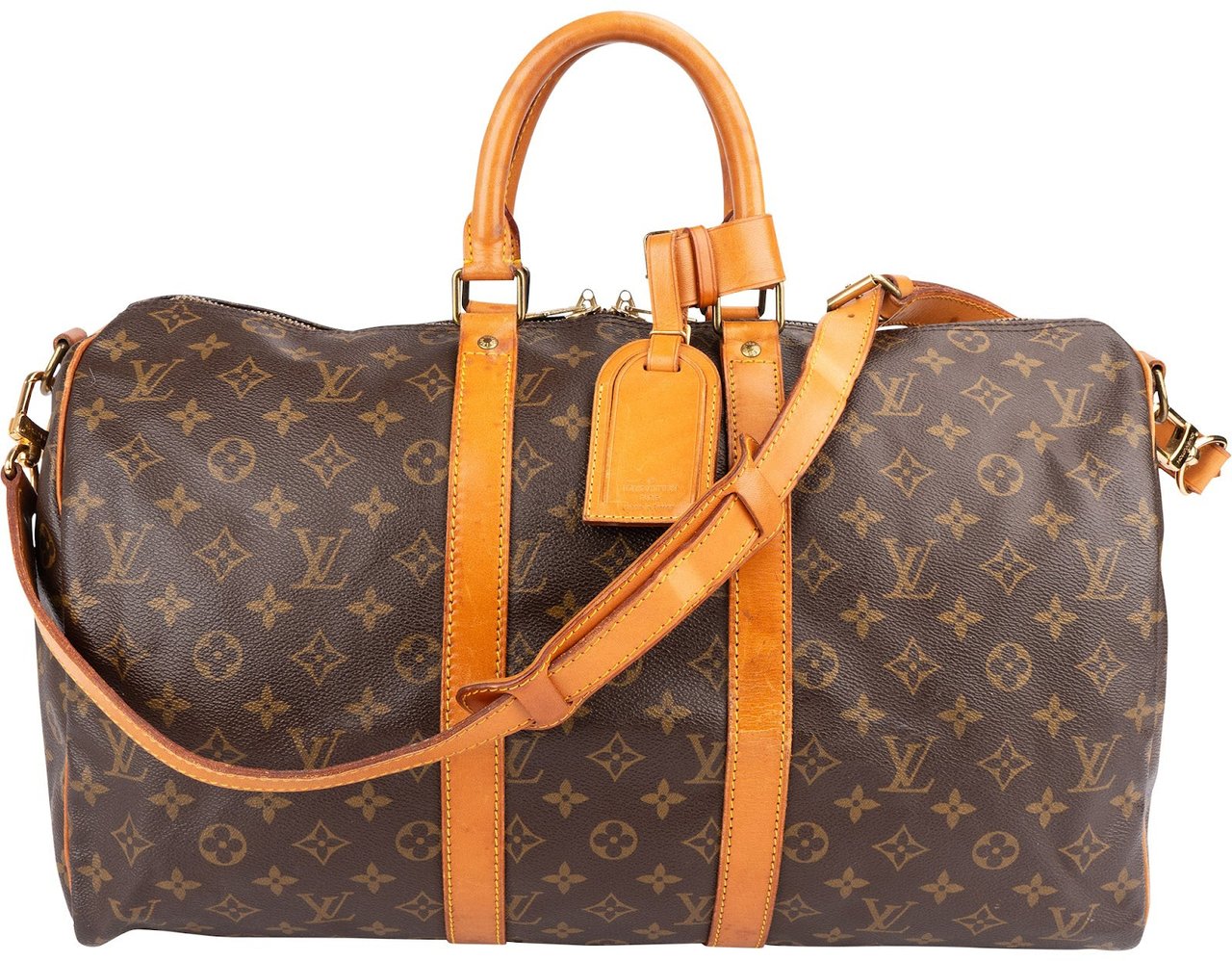 Louis Vuitton Louis Vuitton Monogram Canvas Keepall 45 Bandoulière Travel Bag Bruin