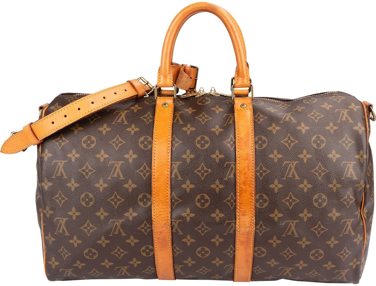 Louis Vuitton Louis Vuitton Monogram Canvas Keepall 45 Bandoulière Travel Bag Bruin