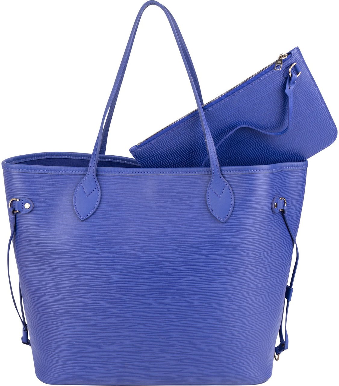 Louis Vuitton Louis Vuitton Figue Epi Leather Neverfull MM Shoulder Bag Blauw