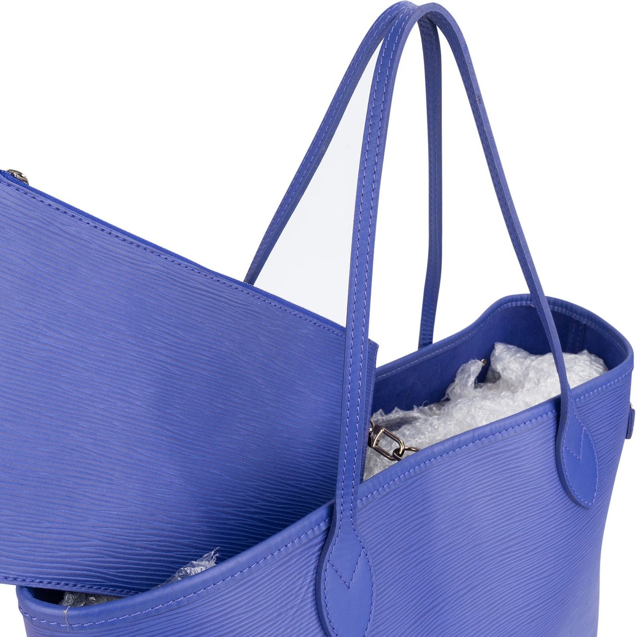 Louis Vuitton Louis Vuitton Figue Epi Leather Neverfull MM Shoulder Bag Blauw