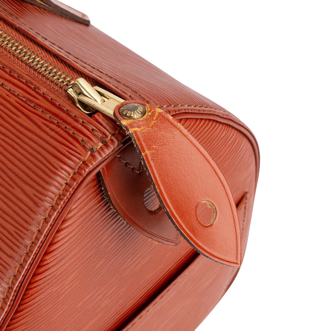Louis Vuitton Cognac Epi Leather Speedy 30 Handbag Oranje