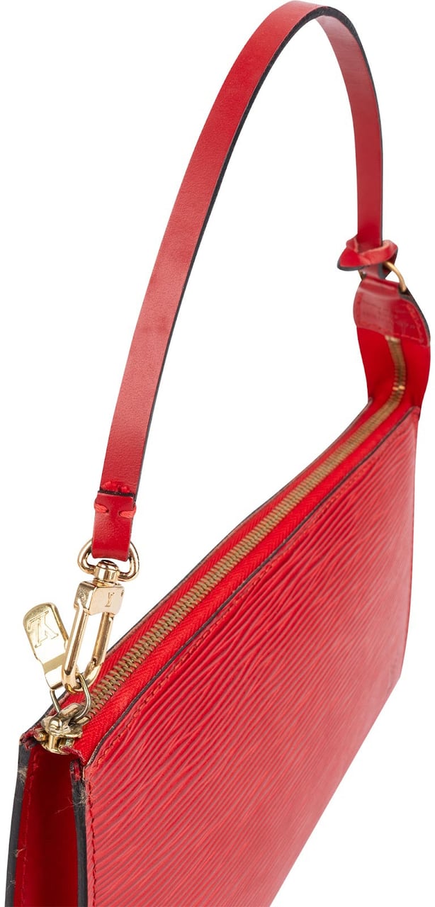 Louis Vuitton Red Epi Leather Pochette Accessoires Handbag Rood