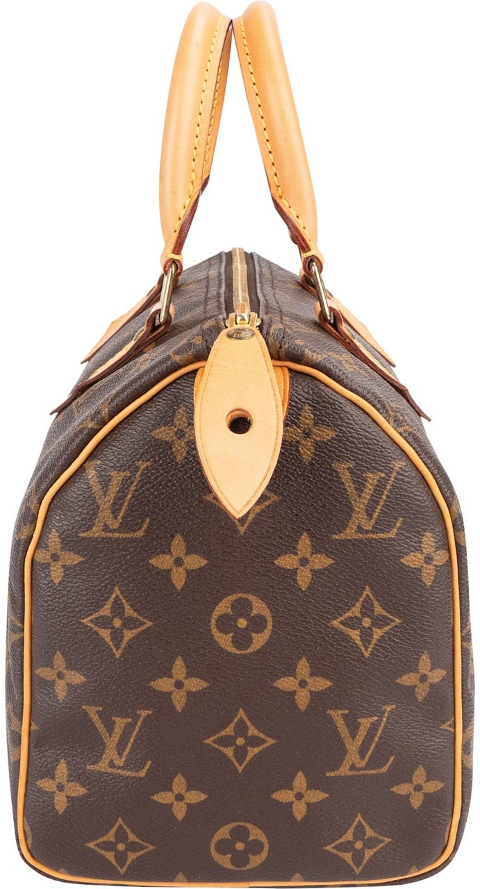 Louis Vuitton Monogram Canvas Speedy 25 Handbag Bruin