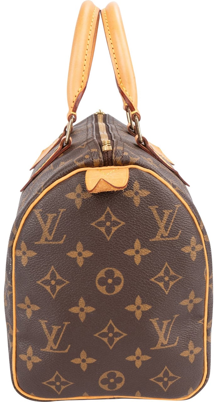 Louis Vuitton Monogram Canvas Speedy 25 Handbag Bruin