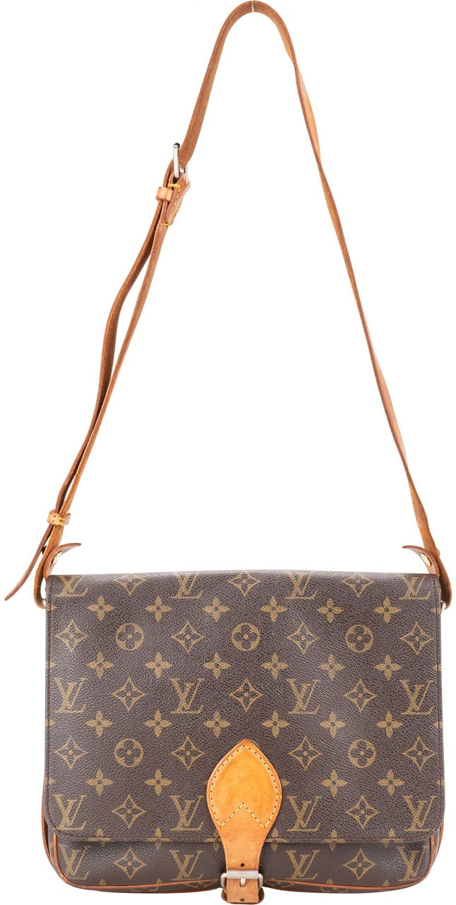 Louis Vuitton Louis Vuitton Canvas Monogram Cartouchiere GM Crossbody Bag Bruin