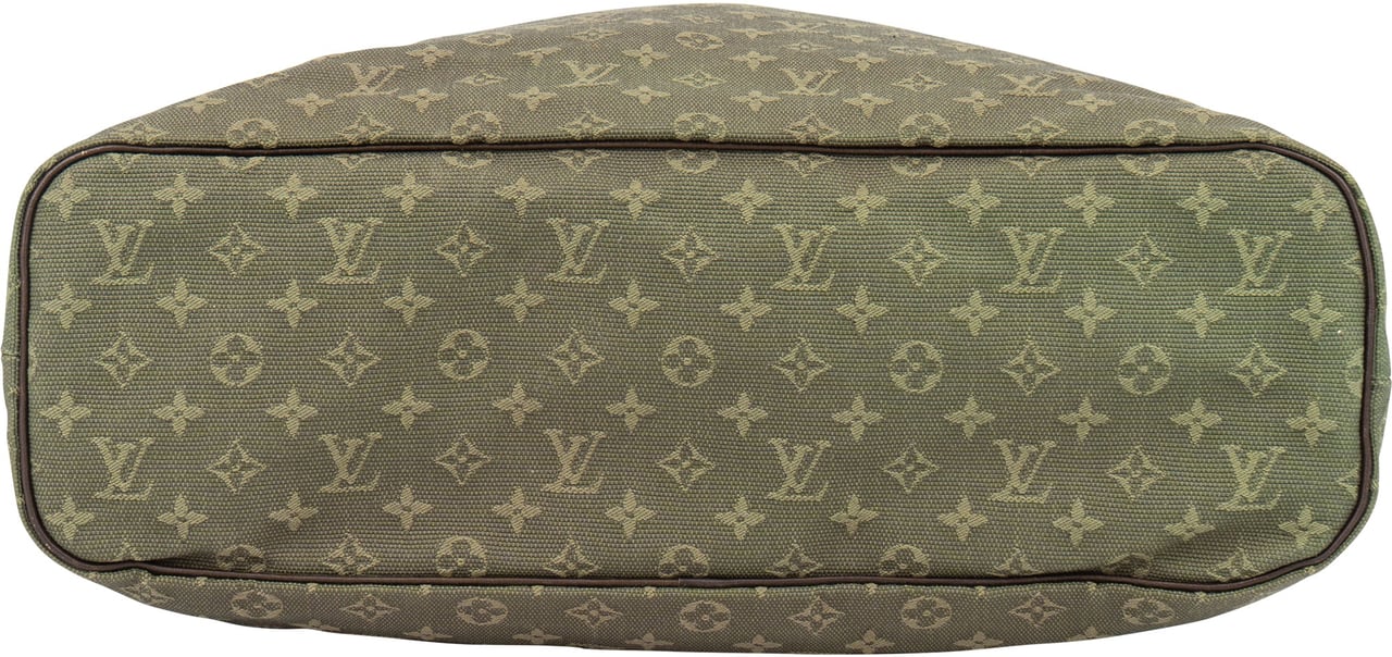 Louis Vuitton Louis Vuitton Mini Lin Monogram Lucille Handbag Groen