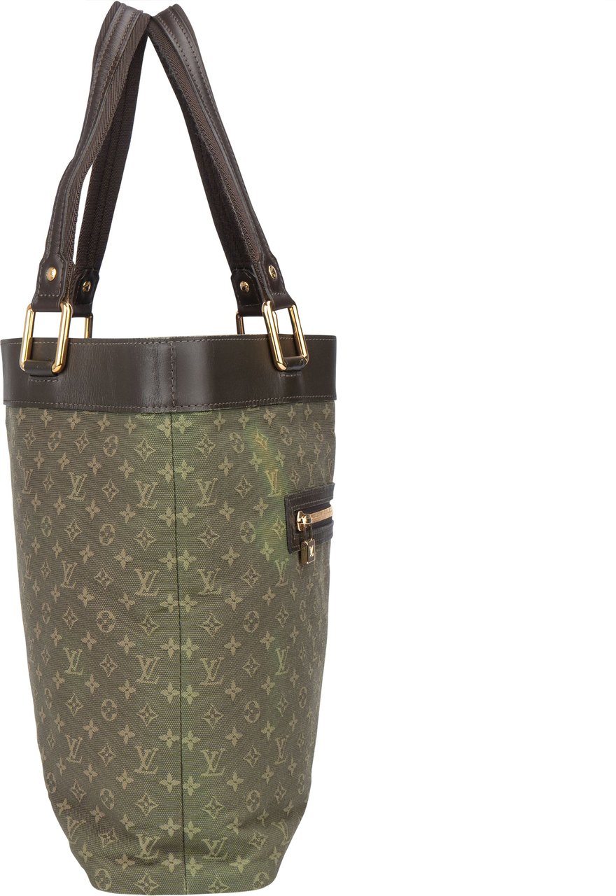 Louis Vuitton Louis Vuitton Mini Lin Monogram Lucille Handbag Groen