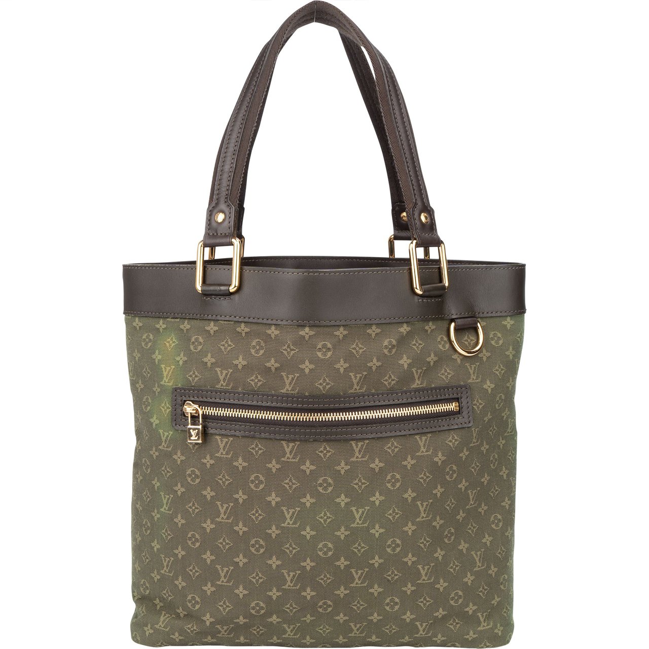 Louis Vuitton Louis Vuitton Mini Lin Monogram Lucille Handbag Groen
