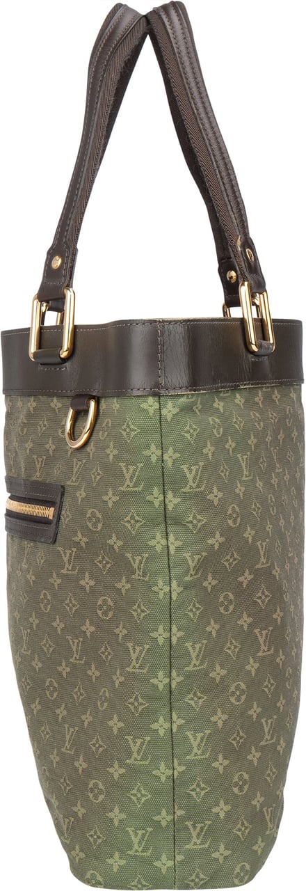 Louis Vuitton Louis Vuitton Mini Lin Monogram Lucille Handbag Groen