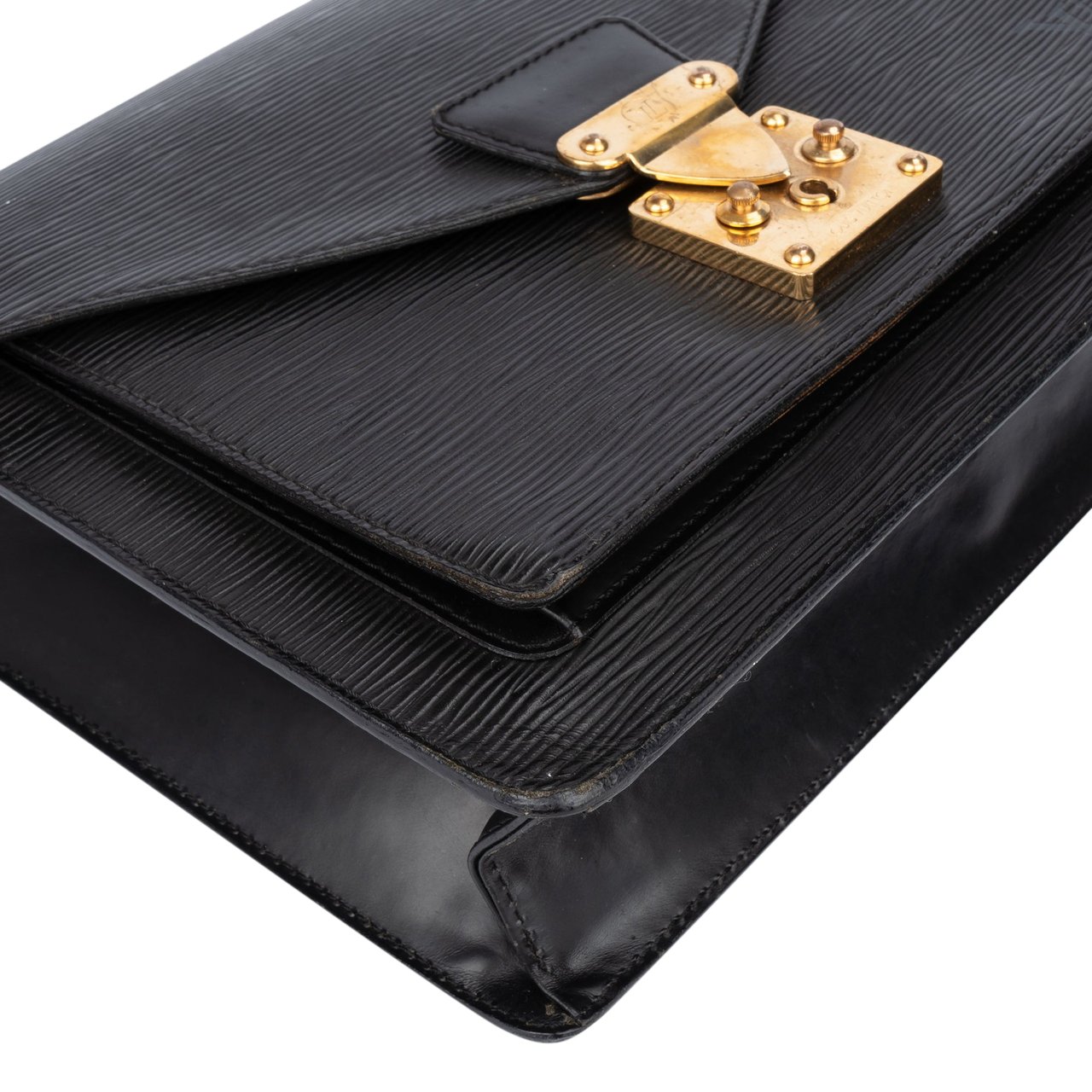 Louis Vuitton Louis Vuitton Noir Epi Leather Monceau Handbag Divers