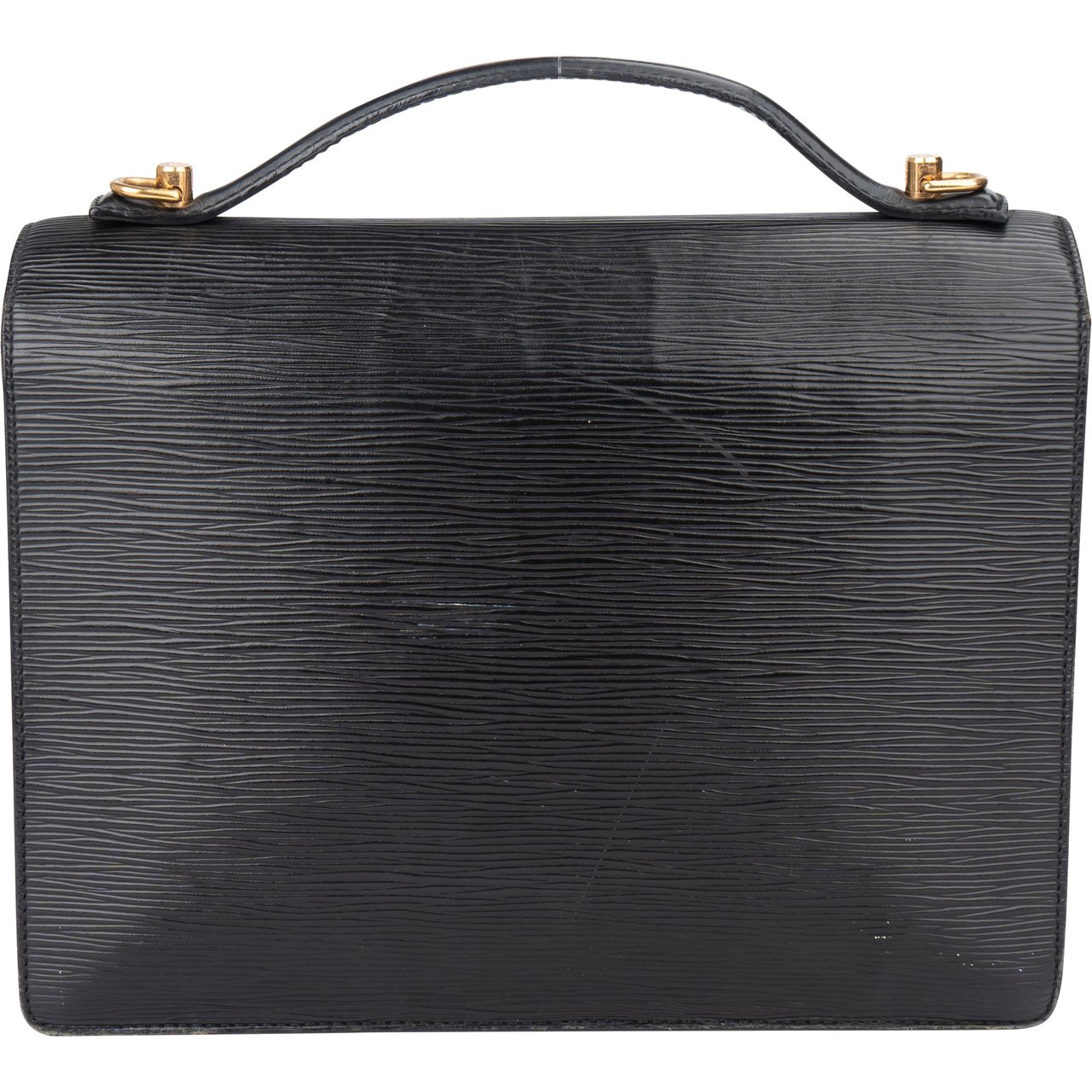 Louis Vuitton Louis Vuitton Noir Epi Leather Monceau Handbag Divers