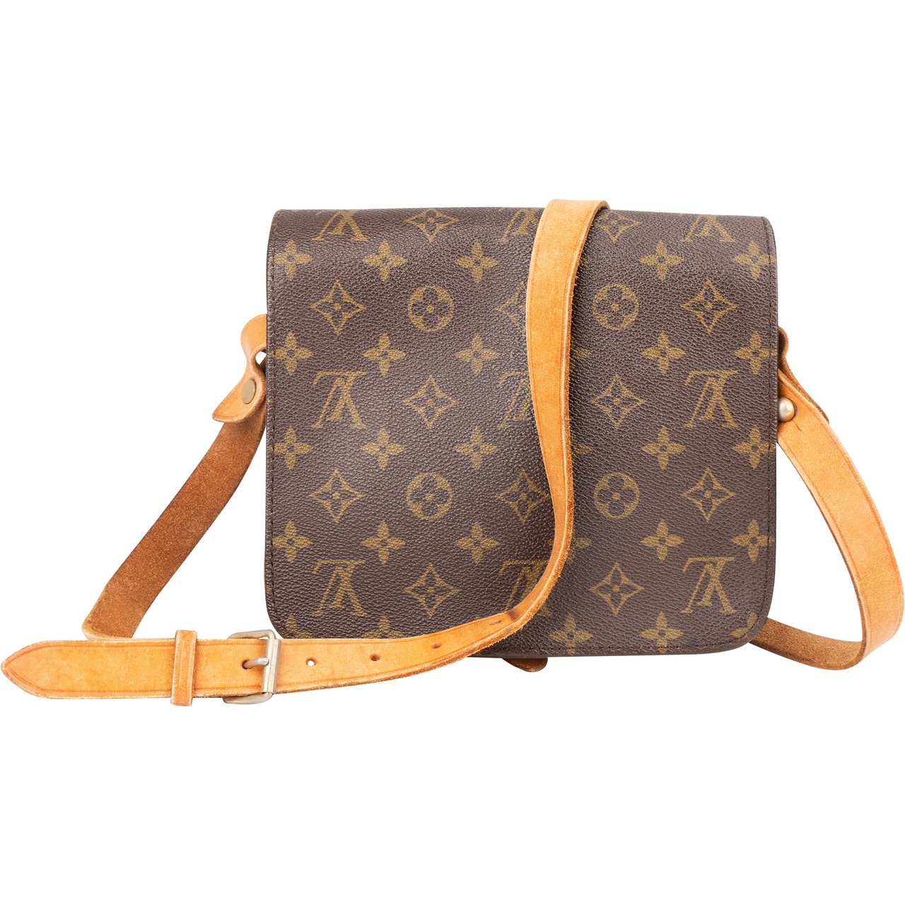 Louis Vuitton Louis Vuitton Canvas Monogram Cartouchiere MM Crossbody Bag Divers