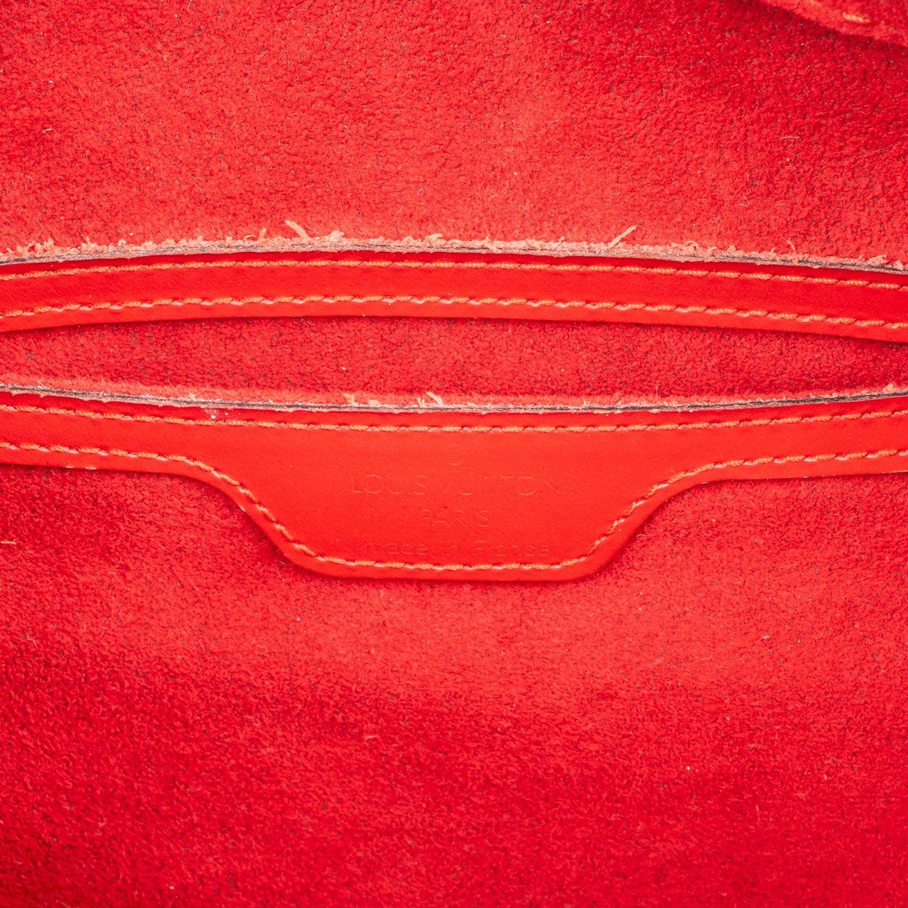 Louis Vuitton Red Epi Leather Epi Leather Soufflot Set Handbag Rood