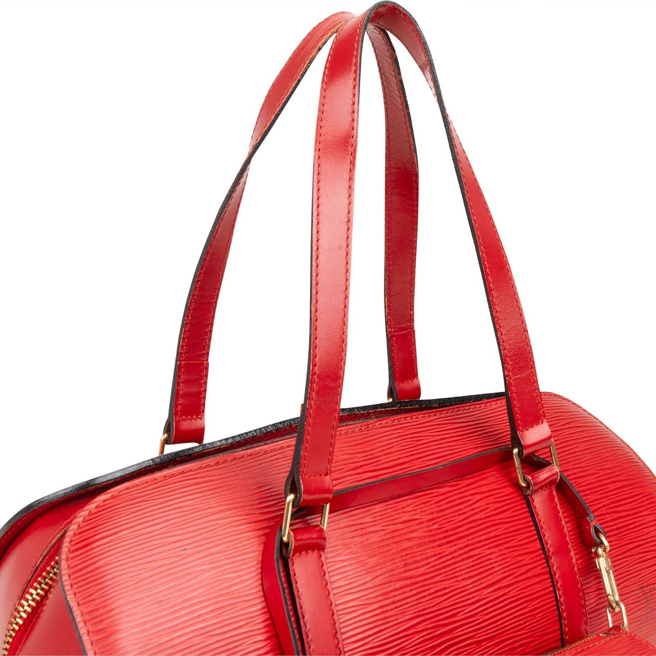 Louis Vuitton Red Epi Leather Epi Leather Soufflot Set Handbag Rood