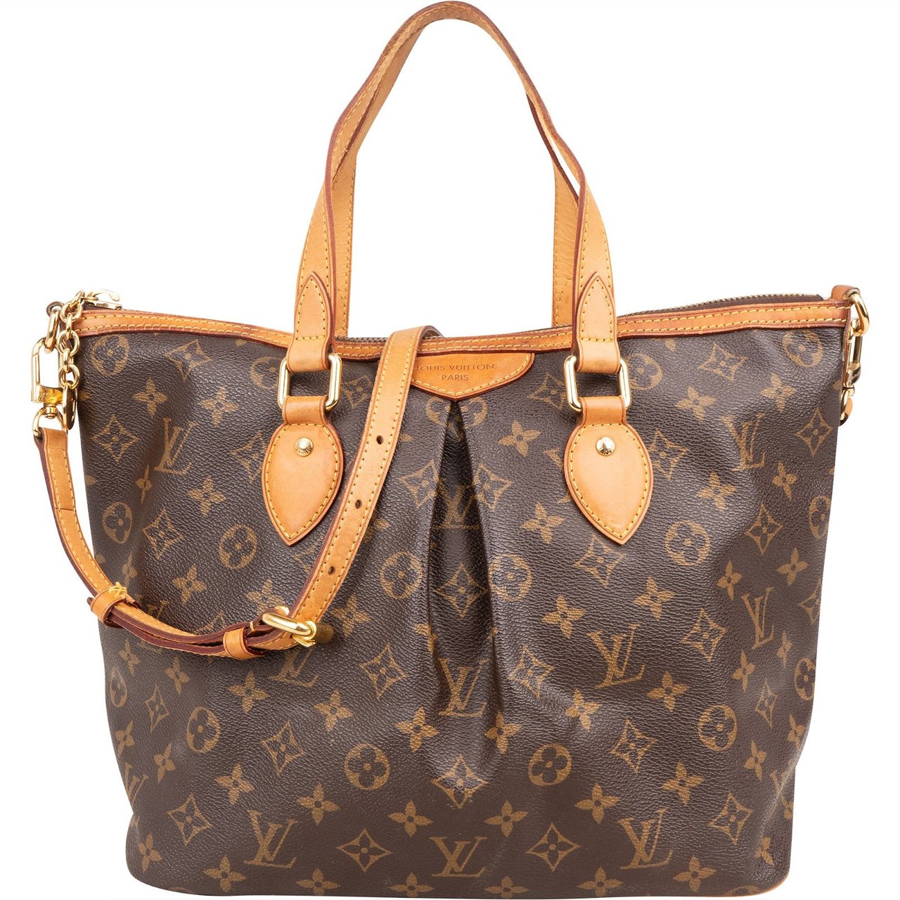 Louis Vuitton Monogram Canvas Palermo PM Handbag Bruin