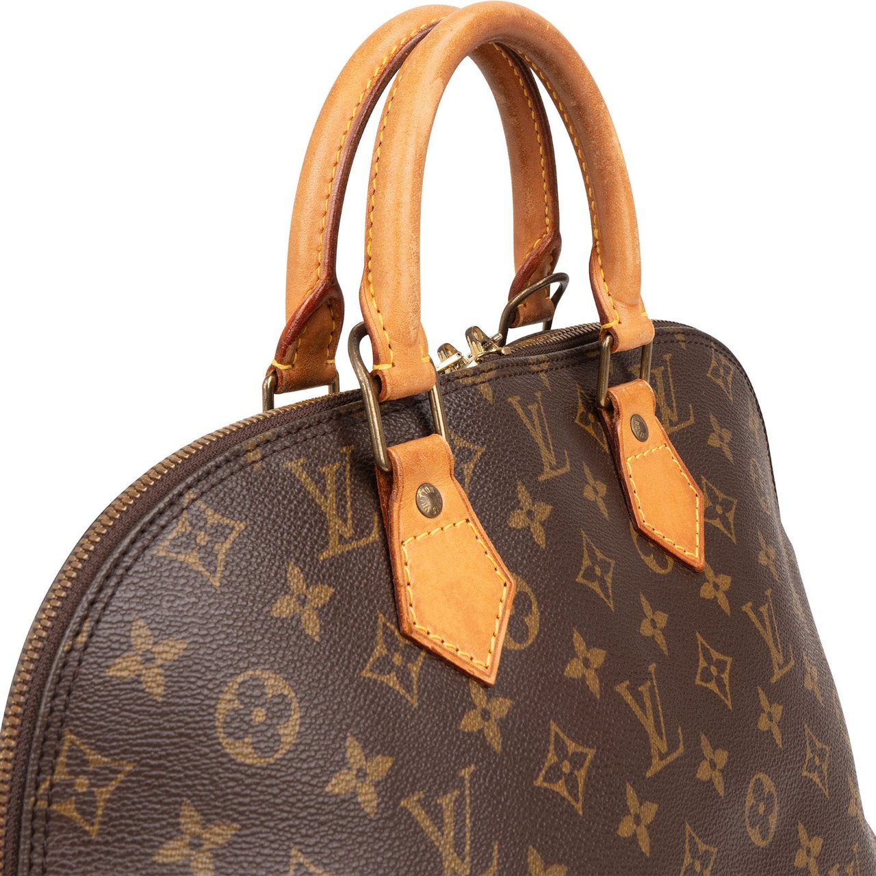 Louis Vuitton Louis Vuitton Monogram Canvas Alma PM Handbag Bruin