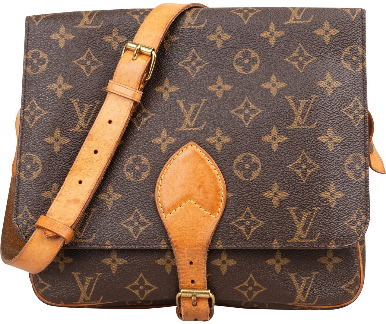 Louis Vuitton Louis Vuitton Monogram Canvas Cartouchiere GM Crossbody Bag Bruin