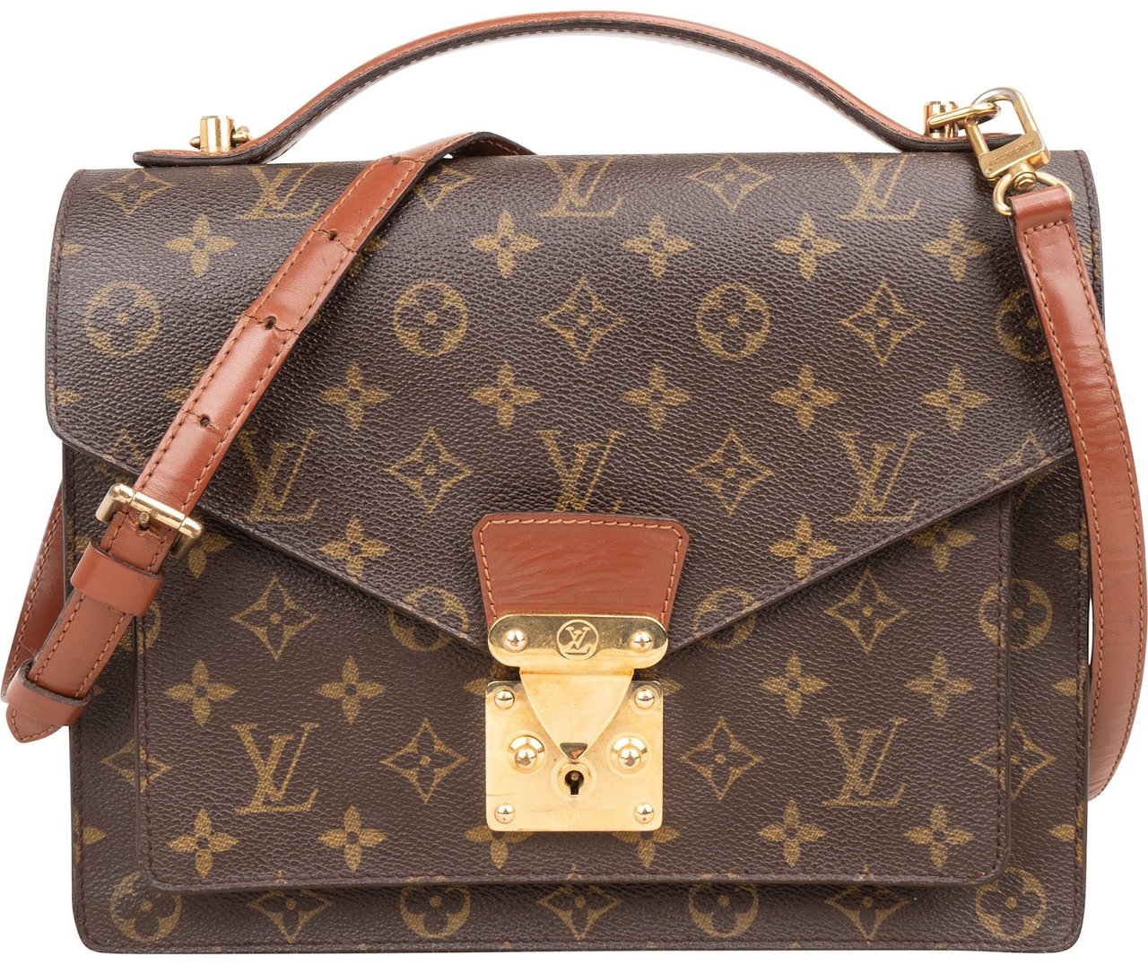 Louis Vuitton Louis Vuitton Monogram Canvas Monceau Handbag Bruin