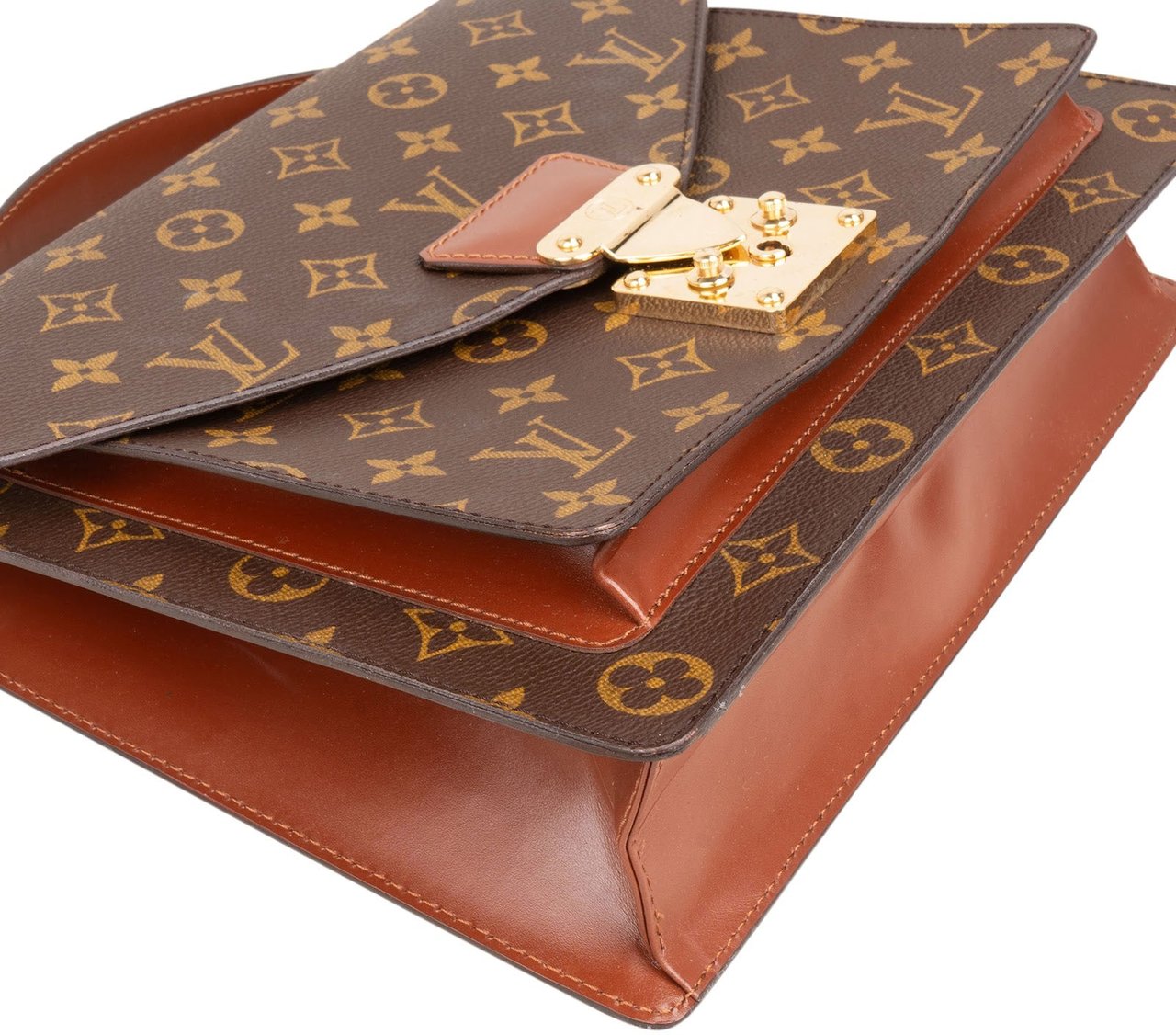 Louis Vuitton Louis Vuitton Monogram Canvas Monceau Handbag Bruin