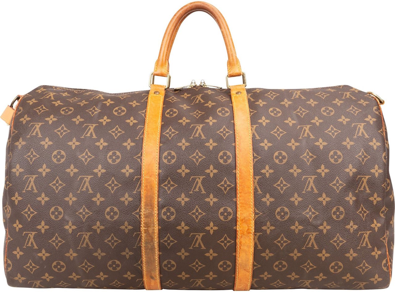 Louis Vuitton Louis Vuitton Monogram Canvas Keepall 55 Bandoulière Travel Bag Bruin