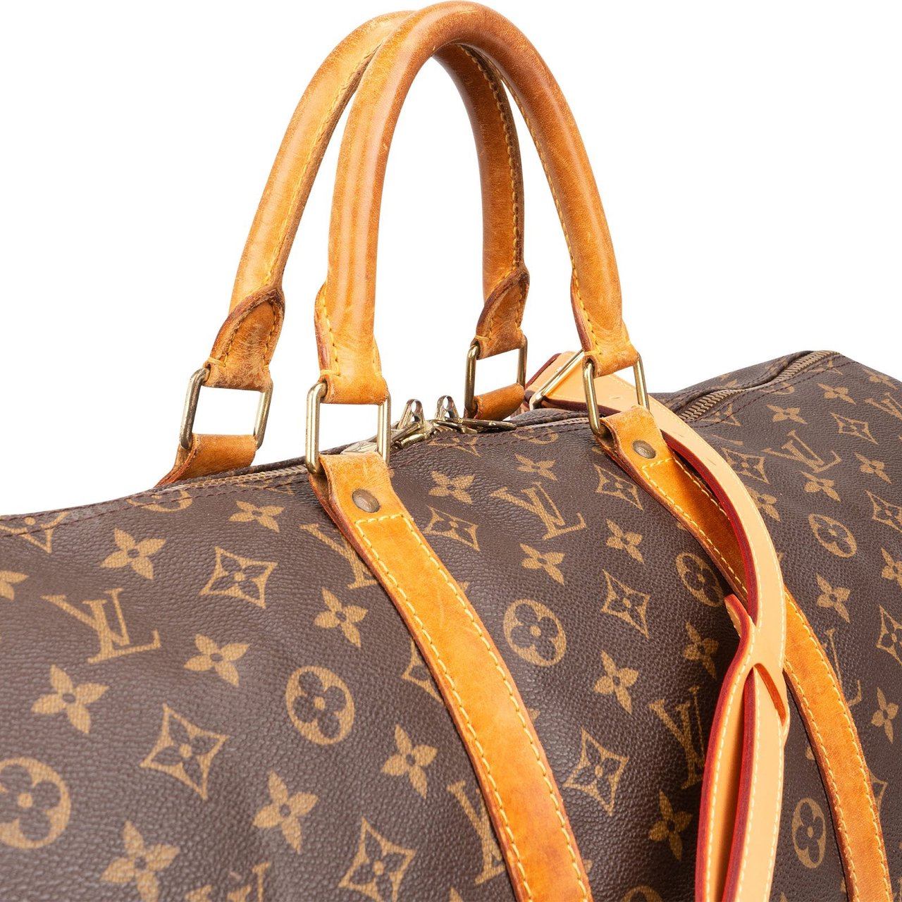 Louis Vuitton Louis Vuitton Monogram Canvas Keepall 55 Bandoulière Travel Bag Bruin