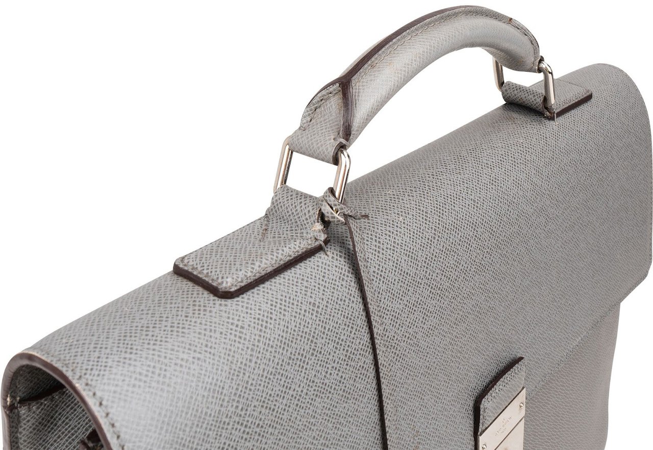 Louis Vuitton Louis Vuitton Grey Taiga Leather Robusto Briefcase Handbag Donkergrijs