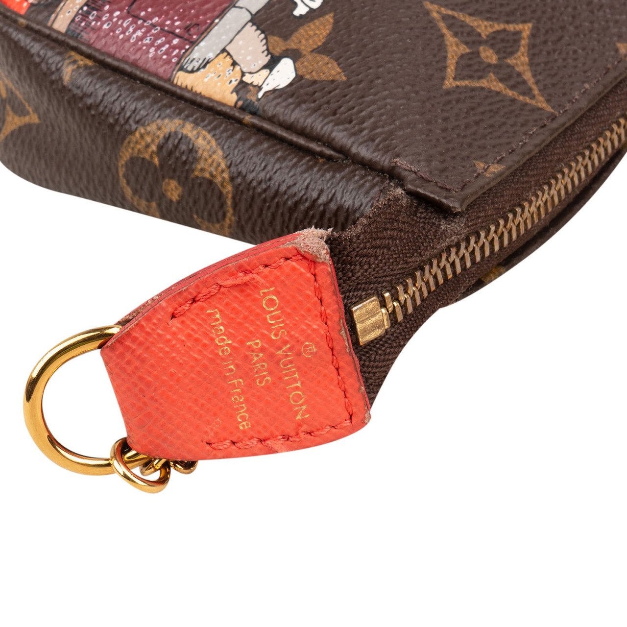 Louis Vuitton Limited Monogram Illustre Evasion Mini Pochette Accessoires Handbag Bruin
