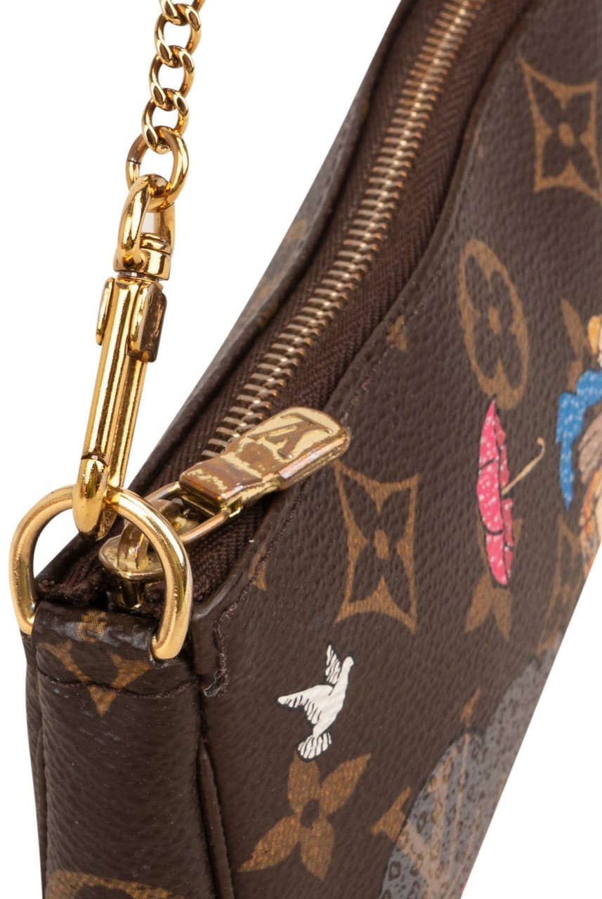 Louis Vuitton Limited Monogram Illustre Evasion Mini Pochette Accessoires Handbag Bruin