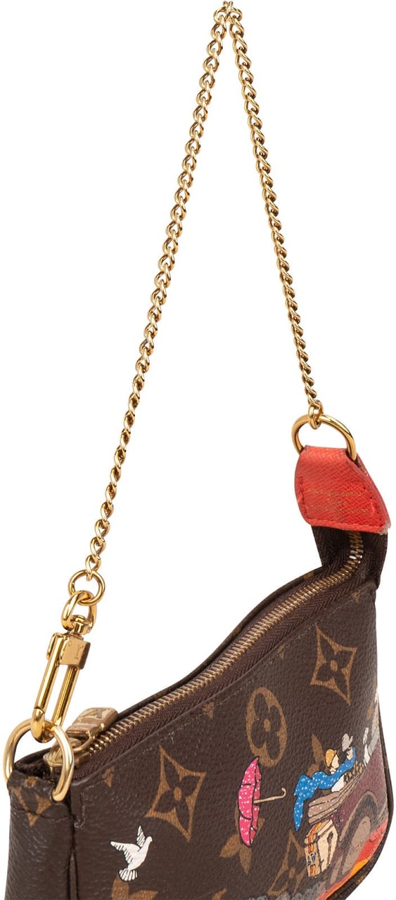 Louis Vuitton Limited Monogram Illustre Evasion Mini Pochette Accessoires Handbag Bruin