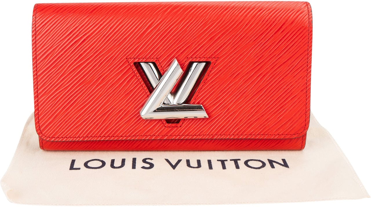 Louis Vuitton Red Epi Leather Twist Wallet Divers