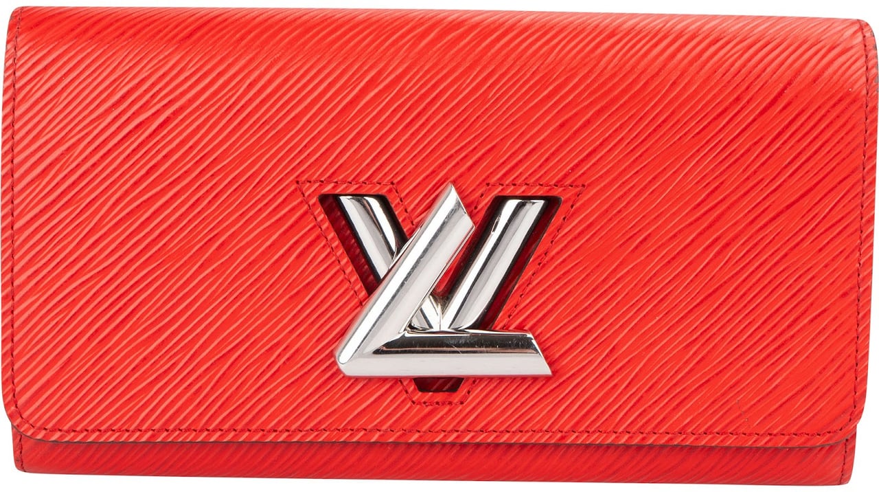 Louis Vuitton Red Epi Leather Twist Wallet Divers