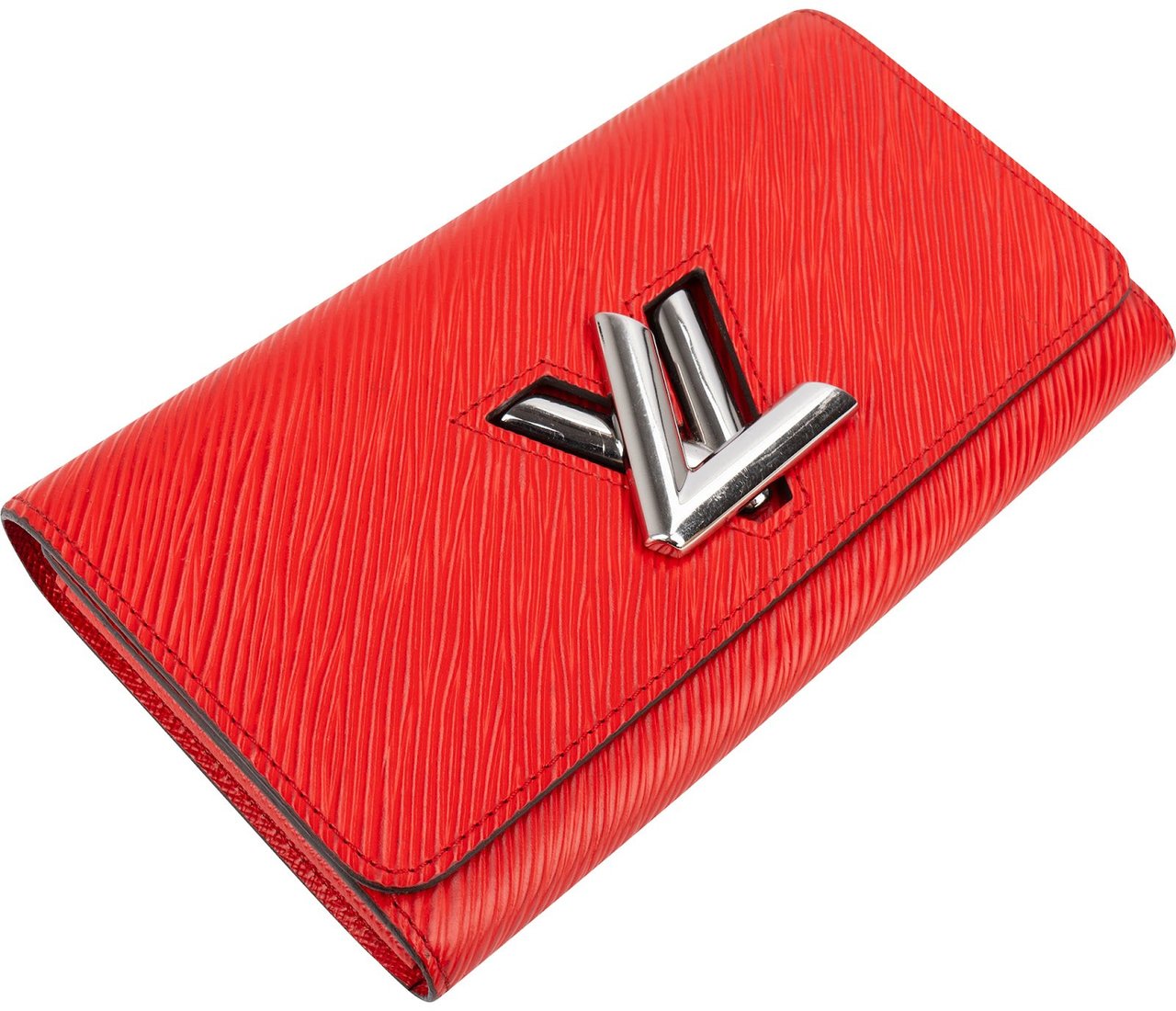 Louis Vuitton Red Epi Leather Twist Wallet Divers