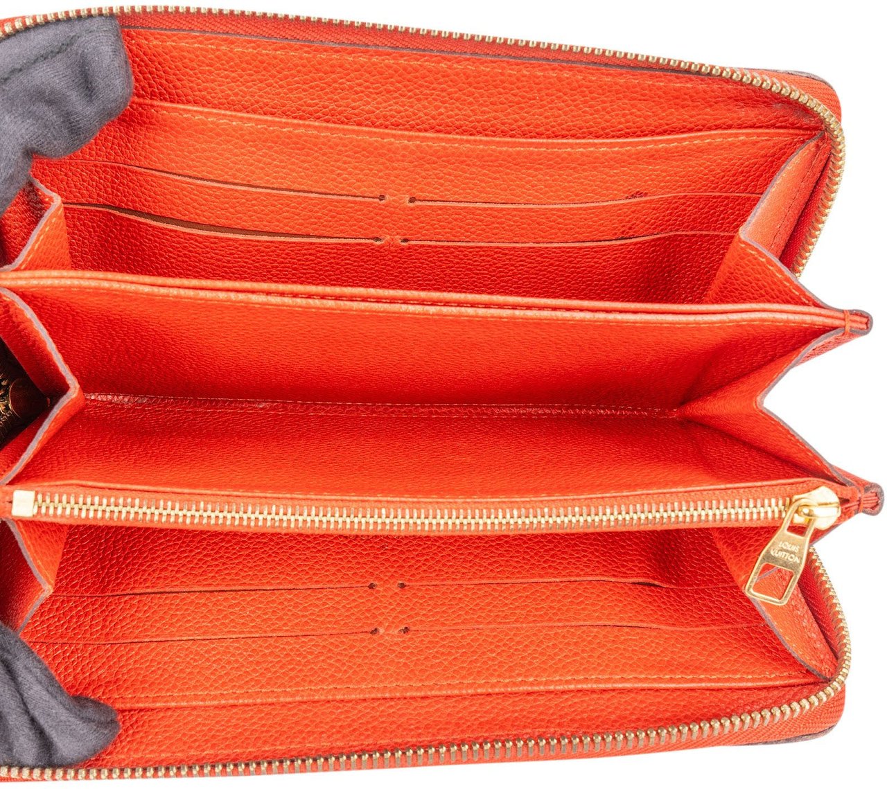 Louis Vuitton Leather Monogram Empreinte Zippy Wallet Rood