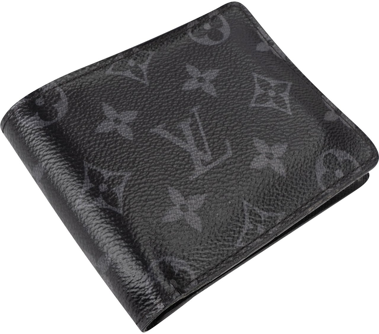 Louis Vuitton Canvas Monogram Eclipse Multiple Wallet Zwart