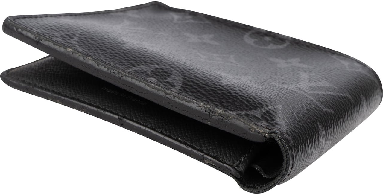 Louis Vuitton Canvas Monogram Eclipse Multiple Wallet Zwart