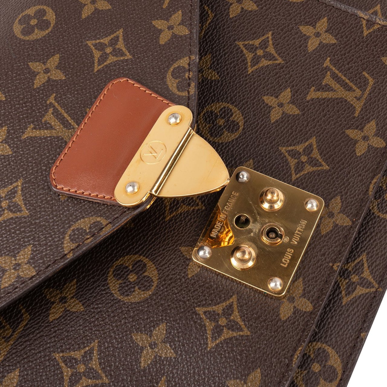 Louis Vuitton Monogram Canvas Monceau Handbag Bruin