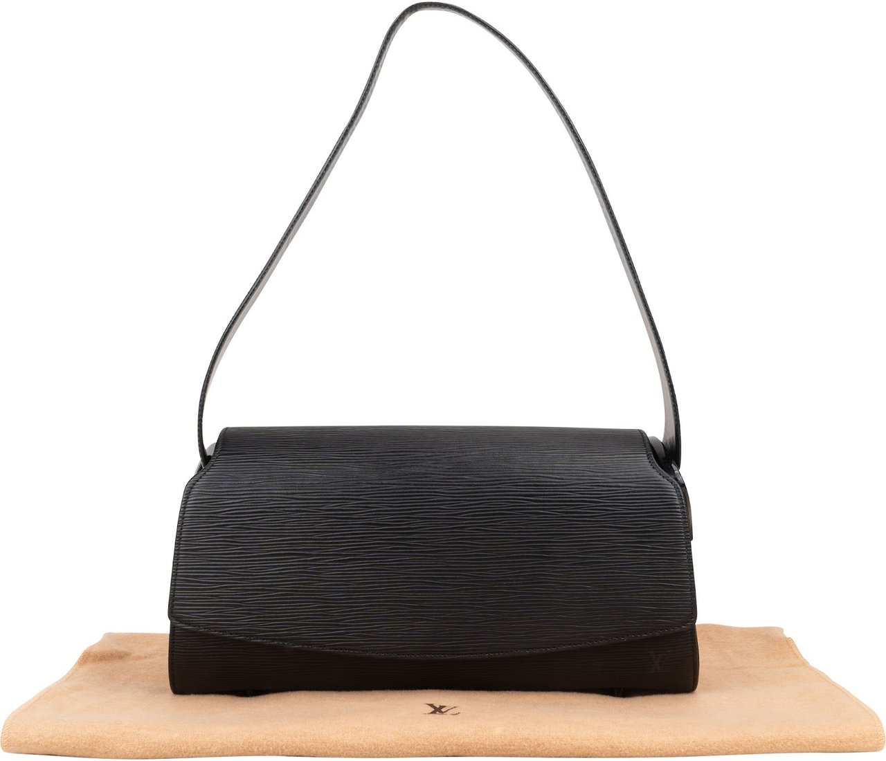 Louis Vuitton Noir Epi Leather Nocturne GM Shoulder Bag Zwart