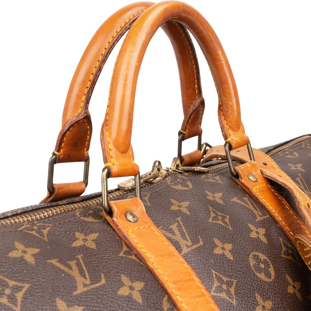 Louis Vuitton Louis Vuitton Monogram Canvas Keepall 50 Bandoulière Travel Bag Bruin