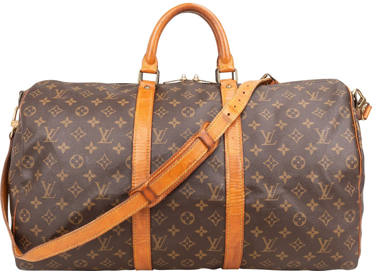 Louis Vuitton Louis Vuitton Monogram Canvas Keepall 50 Bandoulière Travel Bag Bruin