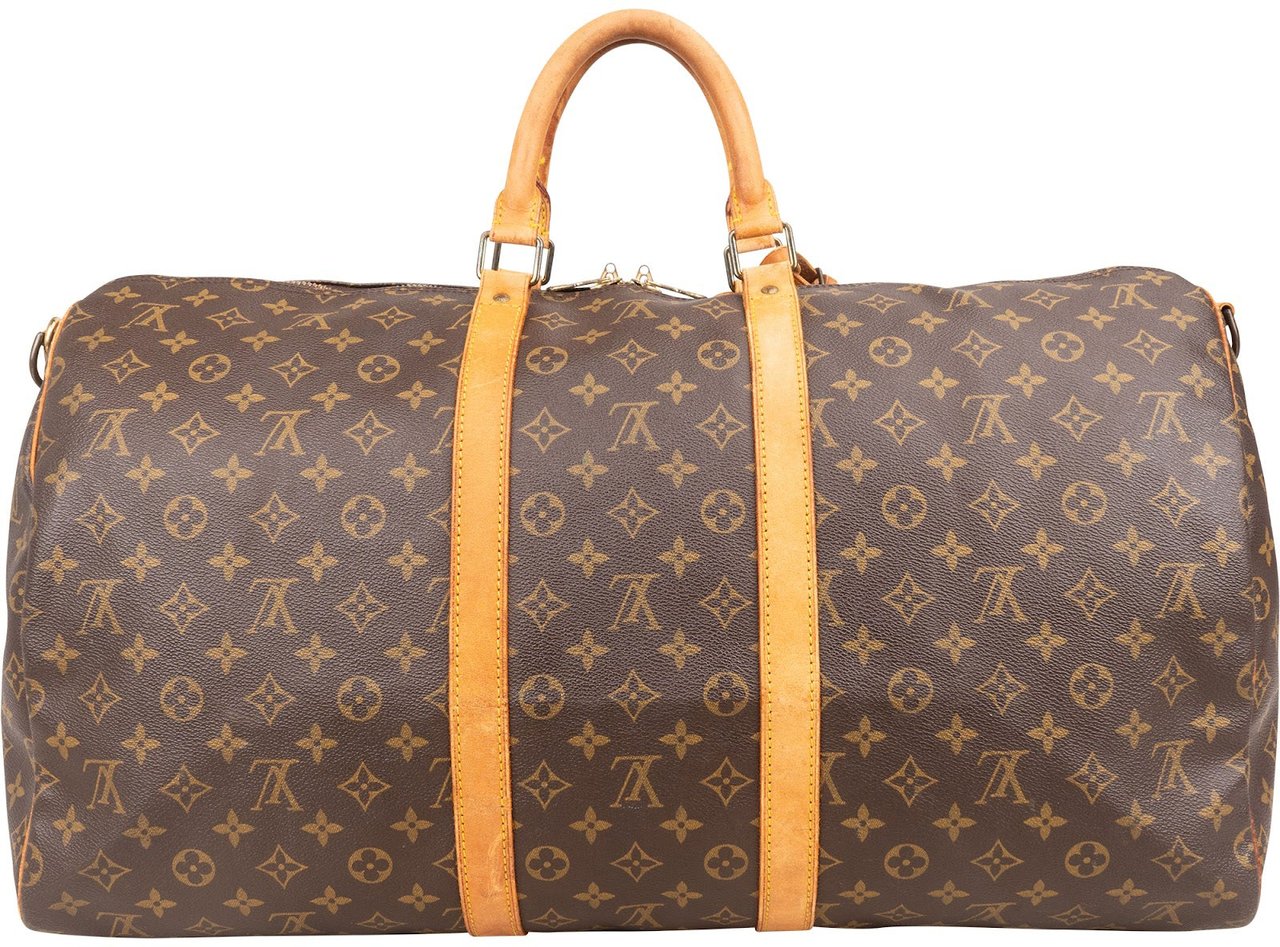 Louis Vuitton Louis Vuitton Monogram Canvas Keepall 55 Bandoulière Travel Bag Bruin
