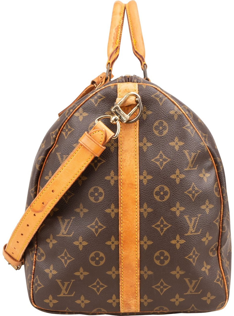 Louis Vuitton Louis Vuitton Monogram Canvas Keepall 55 Bandoulière Travel Bag Bruin
