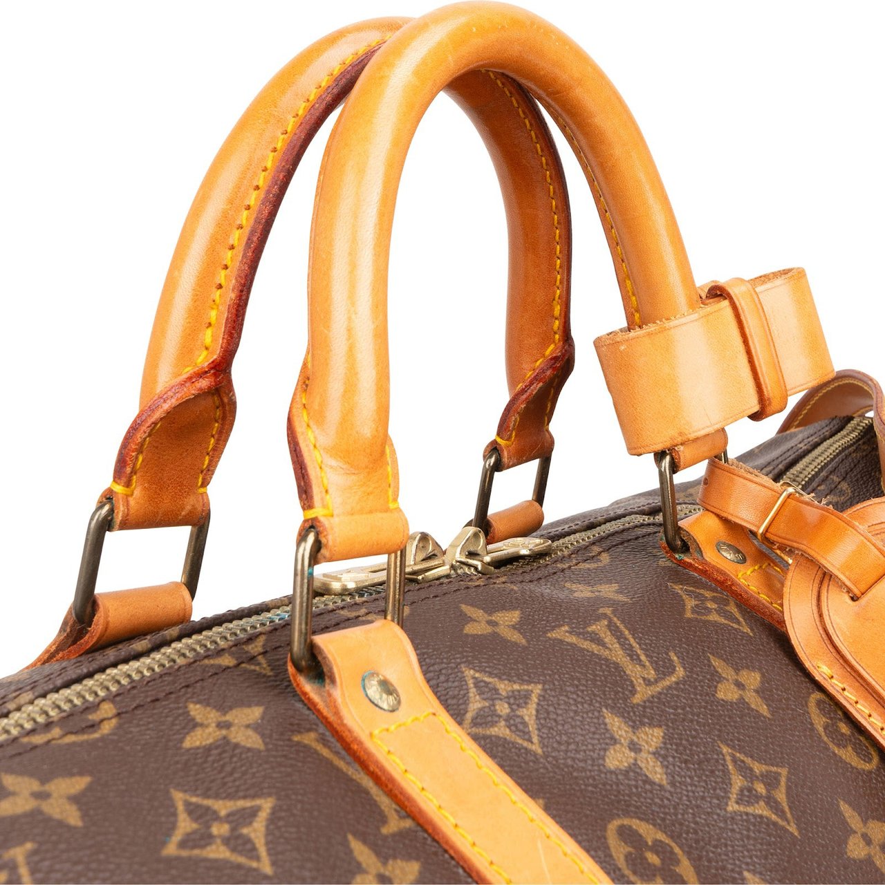 Louis Vuitton Monogram Canvas Keepall 55 Bandoulière Travel Bag Bruin