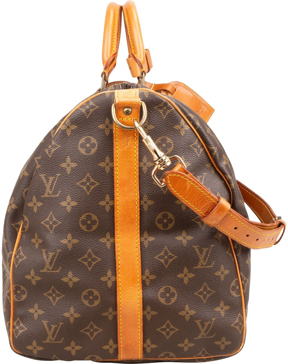 Louis Vuitton Monogram Canvas Keepall 55 Bandoulière Travel Bag Bruin
