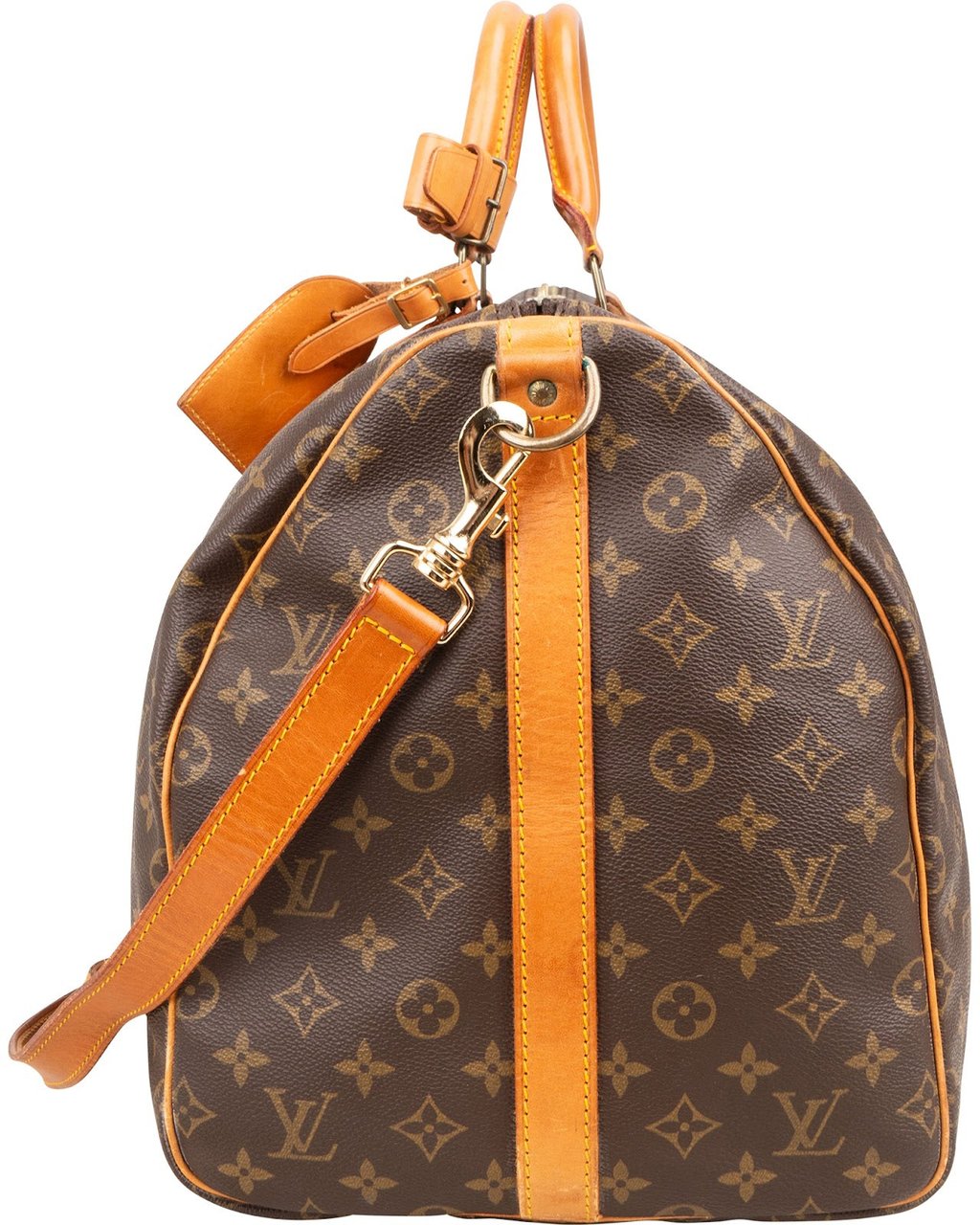 Louis Vuitton Monogram Canvas Keepall 55 Bandoulière Travel Bag Bruin