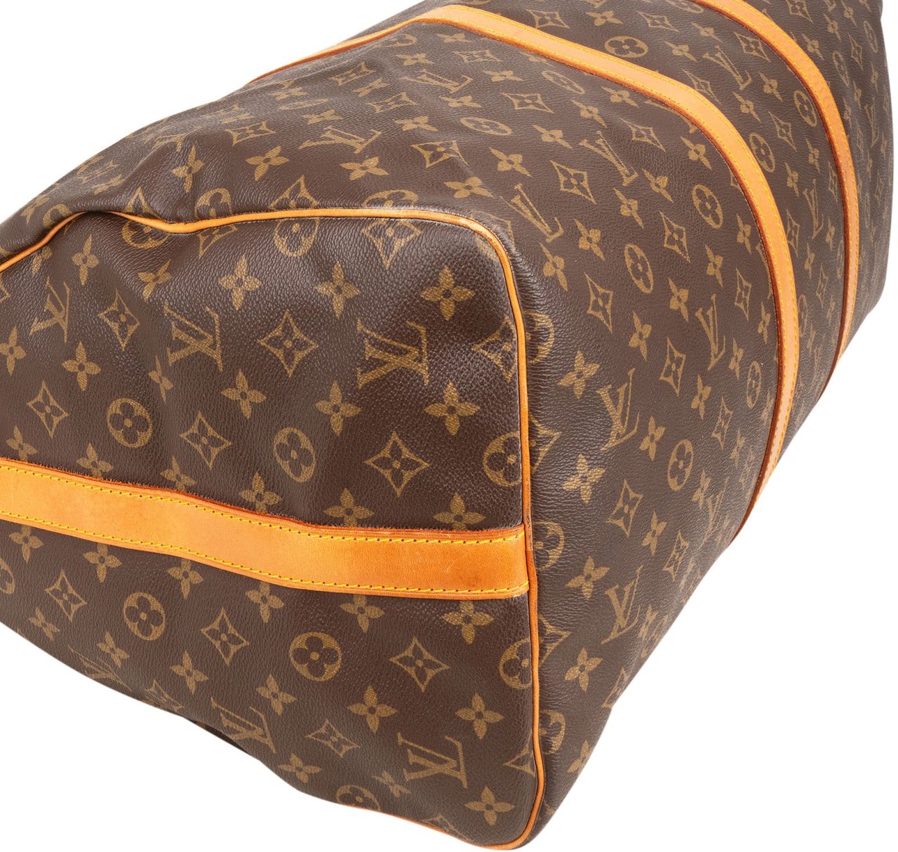 Louis Vuitton Monogram Canvas Keepall 55 Bandoulière Travel Bag Bruin