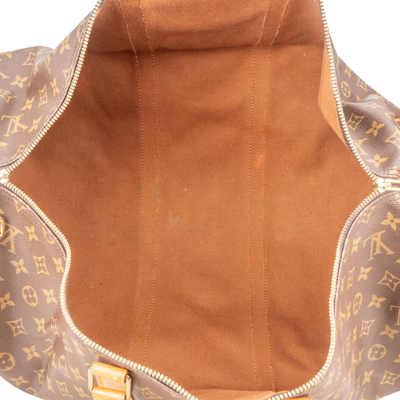 Louis Vuitton Monogram Canvas Keepall 55 Bandoulière Travel Bag Bruin