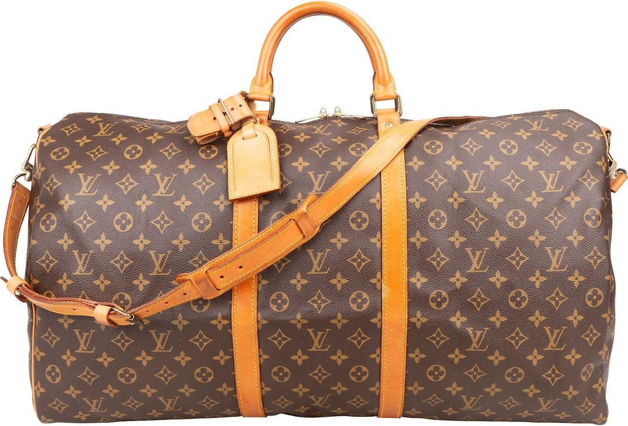 Louis Vuitton Louis Vuitton Monogram Canvas Keepall 60 Bandoulière Travel Bag Bruin