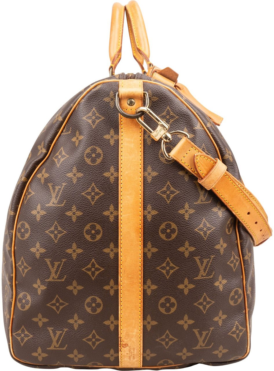 Louis Vuitton Louis Vuitton Monogram Canvas Keepall 60 Bandoulière Travel Bag Bruin